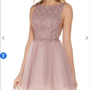 Black, tule and beaded mini dress, homecoming formal dress